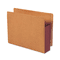Smead 3 1/2 Inch Expansion File PocketsStraight Tab, Letter, Brown/Redrope, 10/Box SMD73681