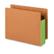 Smead 3 1/2 Inch Expansion File PocketsStraight Tab, Letter, Green/Redrope, 10/Box SMD73680