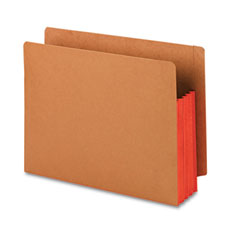 Smead 3 1/2 Inch Expansion File PocketsStraight Tab, Letter, Red/Redrope, 10/Box SMD73686