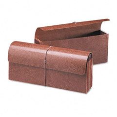 Smead 3 1/2 Inch Expansion Wallets, 12 x 5, Leather-Like Redrope, 10/Box SMD71350