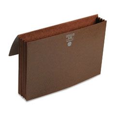 Smead 3 1/2 Inch Expansion Wallets, Legal, Leather-Like Redrope, 10/Box SMD71356
