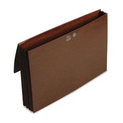 Smead 3 1/2 Inch Expansion Wallets with Tyvek, Legal, Leather-Like Redrope, 10/Box SMD71456