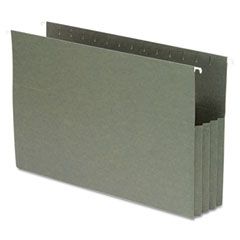 Smead 3 1/2 Inch Hanging File Pockets with Sides, Legal, Standard Green, 10/Box SMD64320