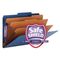 Smead 3" Expansion Classification Folder, 2/5 Cut, Legal, 8-Section, Dark Blue, 10/Box SMD19096