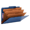 Smead 3" Expansion Classification Folder, 2/5 Cut, Legal, 8-Section, Dark Blue, 10/Box SMD19096