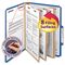 Smead 3" Expansion Classification Folder, 2/5 Cut, Letter, Eight-Section, Blue, 10/Box SMD14096