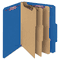 Smead 3" Expansion Classification Folder, 2/5 Cut, Letter, Eight-Section, Blue, 10/Box SMD14096