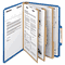 Smead 3" Expansion Classification Folder, 2/5 Cut, Letter, Eight-Section, Blue, 10/Box SMD14096