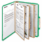 Smead 3" Expansion Classification Folder, 2/5 Cut, Letter, Eight-Section, Green, 10/Bx SMD14097