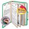 Smead 3" Expansion Classification Folder, 2/5 Cut, Letter, Eight-Section, Green, 10/Bx SMD14097