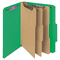 Smead 3" Expansion Classification Folder, 2/5 Cut, Letter, Eight-Section, Green, 10/Bx SMD14097