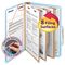 Smead 3" Expansion Classification Folder, 2/5 Tab, Letter, Eight-Section, Blue, 10/Box SMD14094