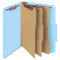Smead 3" Expansion Classification Folder, 2/5 Tab, Letter, Eight-Section, Blue, 10/Box SMD14094