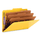 Smead 3" Expansion Classification Folders, 2/5 Cut, Legal, 8-Section, Yellow, 10/Box SMD19098