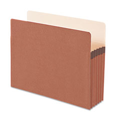 Smead 5 1/4 Inch Expansion File Pocket, Straight Tab, Letter, Manila/Redrope, 50/Box SMD73810