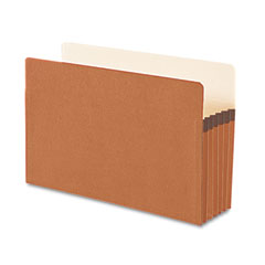 Smead 5 1/4 Inch Expansion File Pockets, Straight Tab, Legal, Manila/Redrope, 50/Box SMD74810