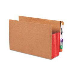 Smead 5 1/4 Inch Expansion File PocketsStraight Tab, Legal, Red/Redrope, 10/Box SMD74696