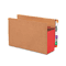 Smead 5 1/4 Inch Expansion File PocketsStraight Tab, Legal, Red/Redrope, 10/Box SMD74696