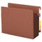Smead 5 1/4 Inch Expansion File PocketsStraight Tab, Letter, Brown/Redrope, 10/Box SMD73691