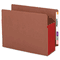 Smead 5 1/4 Inch Expansion File PocketsStraight Tab, Letter, Red/Redrope, 10/Box SMD73696