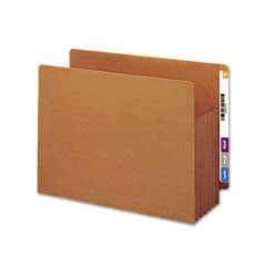 Smead 5 1/4 Inch Expansion File TUFF Pockets, Straight Tab, Letter, Redrope, 10/Box SMD73790