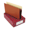 Smead 5 1/4 Inch Expansion Pocket with Tyvek, Straight, Legal, Manila/Redrope, 10/Box SMD74390