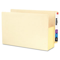 Smead 5 1/4 Inch Expansion Straight Tab File Pockets with Tyvek, Legal, Manila, 10/Box SMD76174