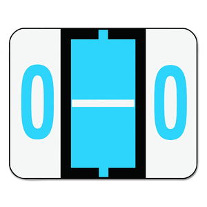 Smead 67085 A-Z Color-Coded Bar-Style End Tab Labels, Letter O, Blue, 500 per Roll