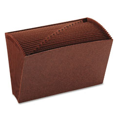 Smead A-Z Open Expanding File, 21 Pockets, Legal, Leather-Like Redrope SMD70430