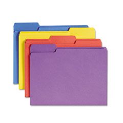Smead Antimicrobial Folders, 1/3 Cut Top Tab, Letter, Assorted Colors, 100/Box SMD10349