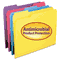 Smead Antimicrobial Folders, 1/3 Cut Top Tab, Letter, Assorted Colors, 100/Box SMD10349