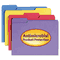 Smead Antimicrobial Folders, 1/3 Cut Top Tab, Letter, Assorted Colors, 100/Box SMD10349