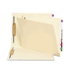 Smead Antimicrobial Two-Fastener End Tab Folder, Letter, 11 Point Manila, 50/Box SMD34116