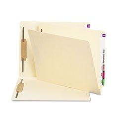Smead Antimicrobial Two-Fastener End Tab Folder, Letter, 11 Point Manila, 50/Box SMD34116
