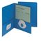 Smead Antimicrobial Two-Pocket Portfolio, Embossed Leather Grain 11-Pt Stock, Blue SMD87922