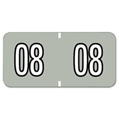 Smead BA300RY Color-Coded Labels, Year 2009, 3/4 x 1-1/2, Gray, 500 Labels/Roll SMD66608