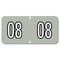 Smead BA300RY Color-Coded Labels, Year 2009, 3/4 x 1-1/2, Gray, 500 Labels/Roll SMD66608