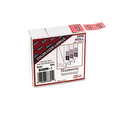 Smead Barkley-Compatible Labels, Number 1, 1 x 1-1/2, Pink, 500/Roll SMD66701