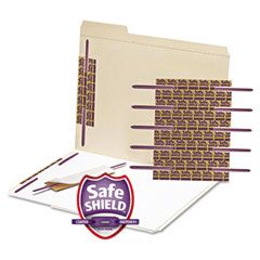 Smead Coated Adhesive Steel Paper Fasteners, Two Inch Capacity, Purple, 50/Box SMD68216
