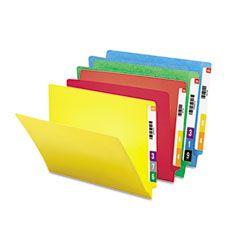 Smead Colored File Folders, Straight Cut Reinforced End Tab, Letter, Assorted, 100/Box SMD25013