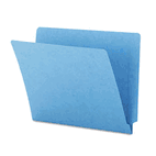 Smead Colored File Folders, Straight Cut, Reinforced End Tab, Letter, Blue, 100/Box SMD25010