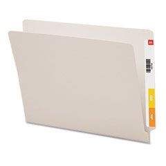 Smead Colored File Folders, Straight Cut, Reinforced End Tab, Letter, Gray, 100/Box SMD25310