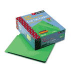 Smead Colored File Folders, Straight Cut, Reinforced End Tab, Letter, Green, 100/Box SMD25110