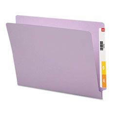Smead Colored File Folders, Straight Cut Reinforced End Tab, Letter, Lavender, 100/Box SMD25410
