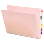 Smead Colored File Folders, Straight Cut, Reinforced End Tab, Letter, Pink, 100/Box SMD25610