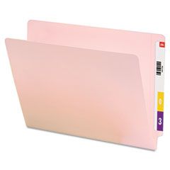 Smead Colored File Folders, Straight Cut, Reinforced End Tab, Letter, Pink, 100/Box SMD25610