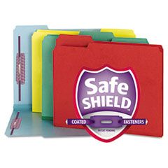 Smead Colored Pressboard Fastener Folders, Letter, 1/3 Cut, Bright Red, 25/Box SMD14936