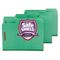 Smead Colored Pressboard Fastener Folders, Letter, 1/3 Cut, Green, 25/Box SMD14938
