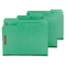 Smead Colored Pressboard Fastener Folders, Letter, 1/3 Cut, Green, 25/Box SMD14938