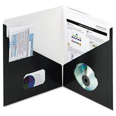 Smead Contemporary Classics Two-Pocket Folder, 11 x 8-1/2, Black, 25/Box SMD87990